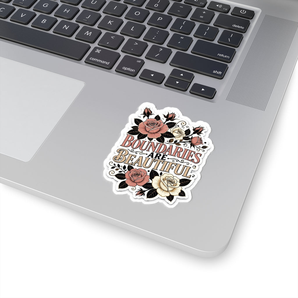 Boundary Sticker — "Boundaries Are Beautiful" Kiss-Cut Sticker