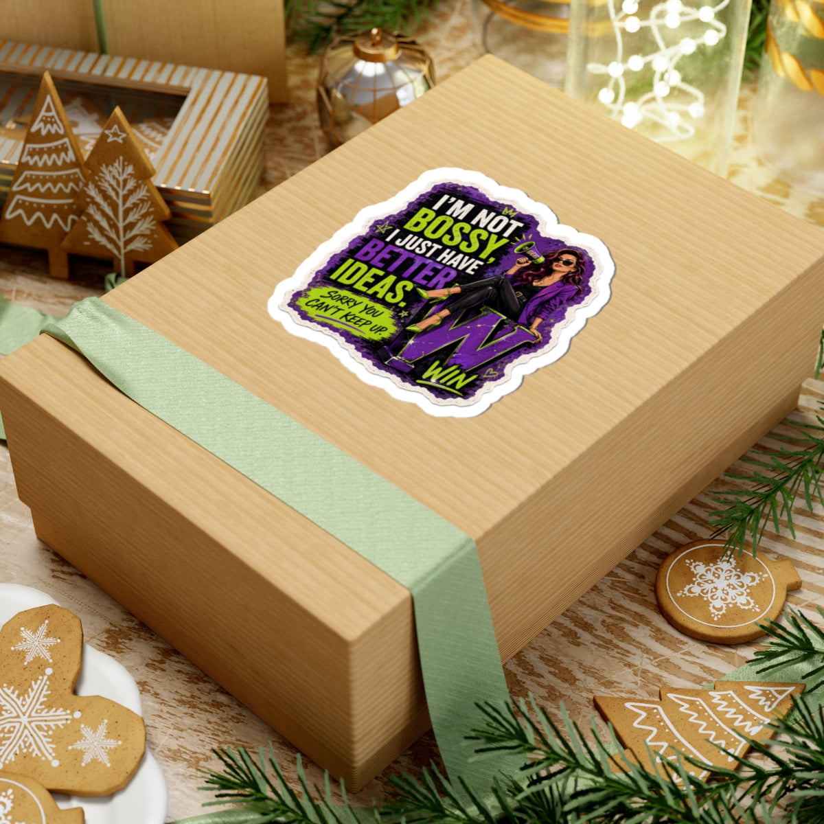Bossy Vibes Sticker — “I’m Not Bossy, I Just Have Better Ideas” Kiss-Cut Sticker