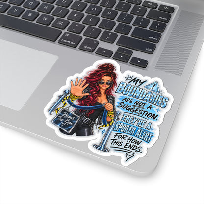 Boundary Boss Kiss-Cut Sticker — “My Boundaries Are Not a Suggestion”