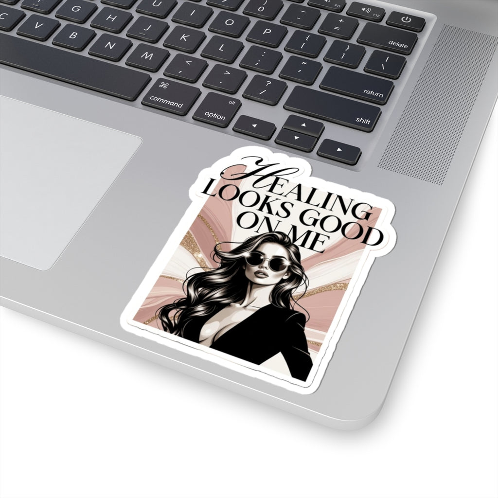 Healing Looks Good On Me Sticker — Empowering Self-Care Kiss-Cut Sticker